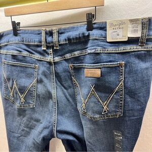 Wrangler Retro Mae Mid Rise Bootcut Jeans Womens 26W Blue Stretch Denim 2864